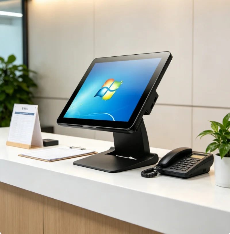 15.6" Touch Screen POS Terminal All-in-One PC – Intel i3/i5, 8GB RAM, Windows 10