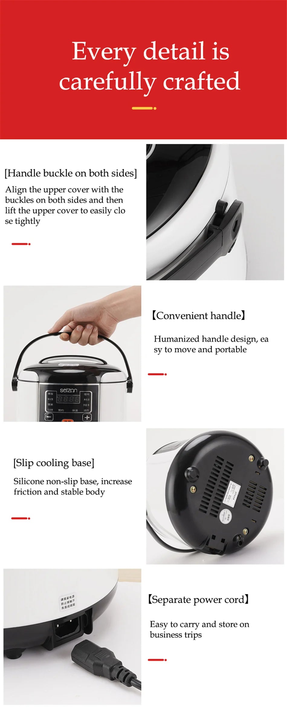 12V/24V Mini Car Rice Cooker 2L — Portable Truck Lunch Box Meal Heater & Food Steamer