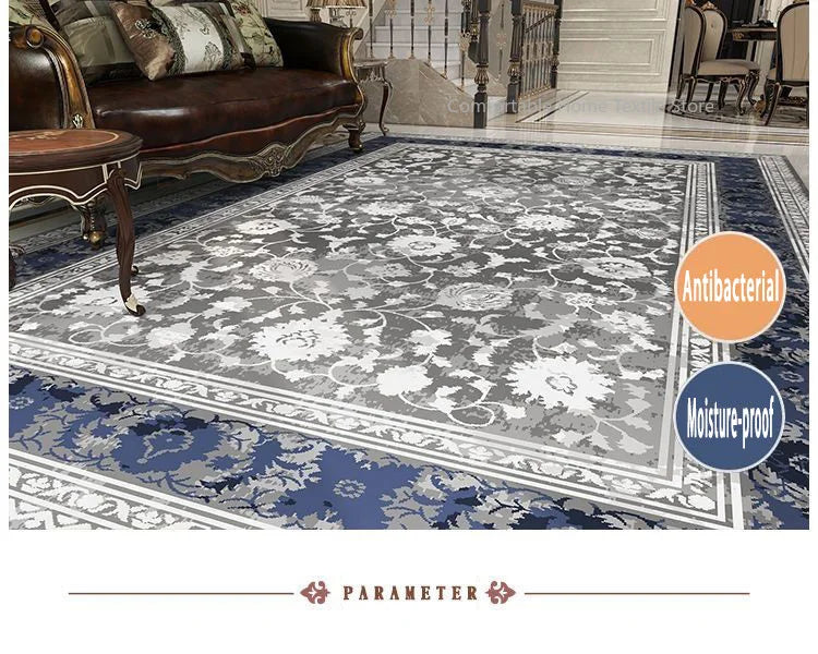 Persian Style Large Area Carpet – Retro Non-Slip Washable Rug for Living Room & Bedroom