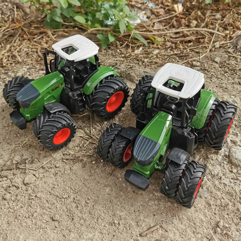 Farm Tractor Toy with Trailer & Accessories – Simulation Farmer Vehicle Set for Kids