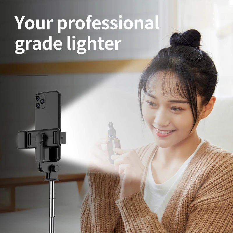 Smartphone Tripod Selfie Stick with Bluetooth Remote