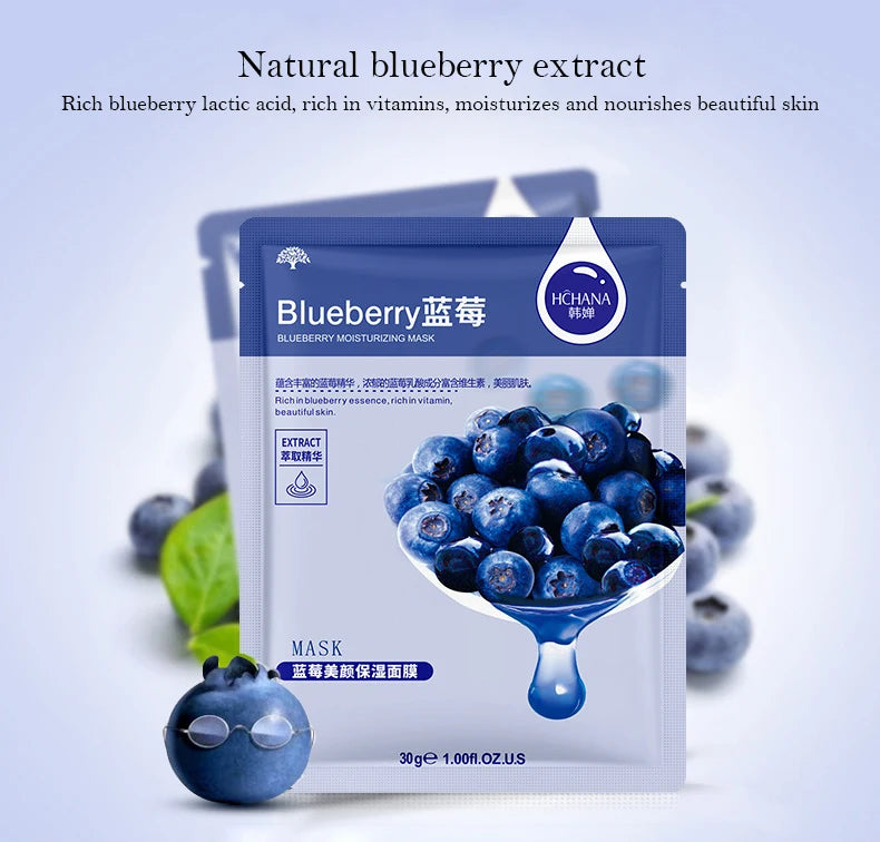 Natural Plant Aloe & Fruit Facial Sheet Masks — 10-Pack Korean Skincare