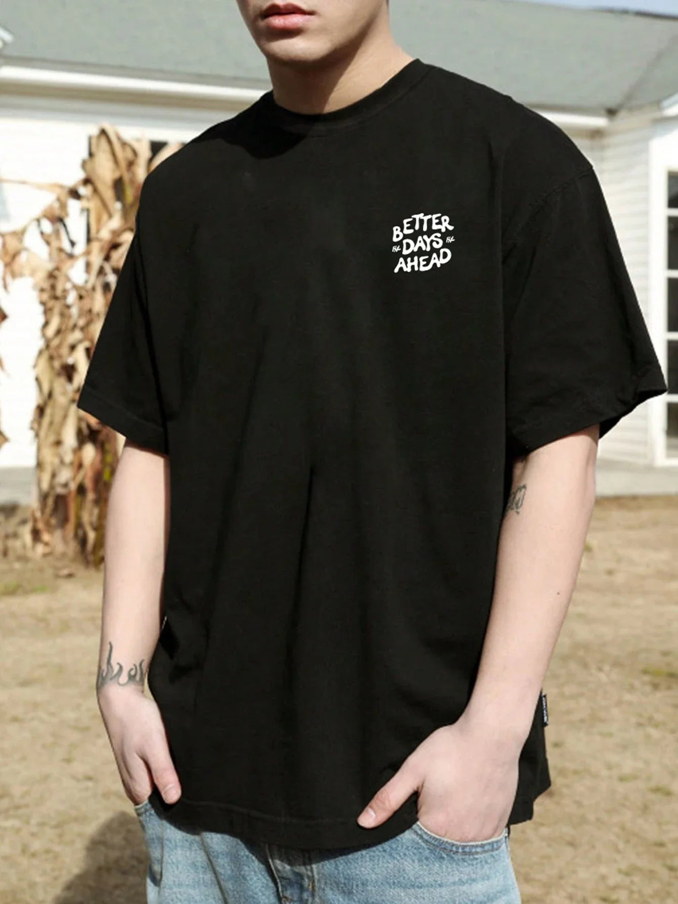 Better Days Ahead Graphic Oversized T-Shirt — Casual Unisex Cotton Tee