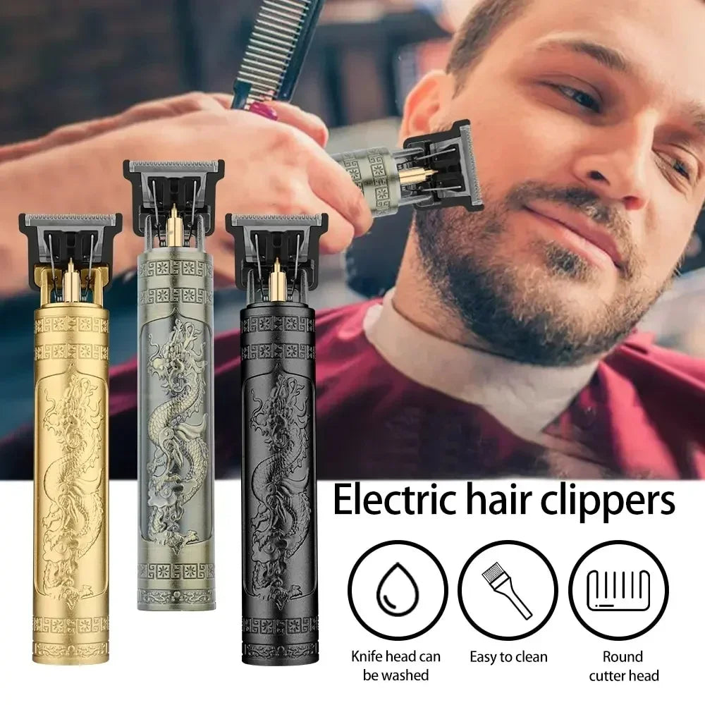 T9 Professional Hair Clipper & Beard Trimmer – Wet/Dry, USB Fast Charge, 90-Min Runtime, CE