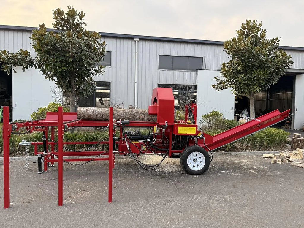 45-Ton Hydraulic Firewood Processor – Heavy Duty Log Splitter & Cutting Machine