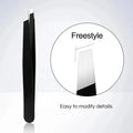 HISYI Stainless Steel Slanted Eyebrow Tweezers