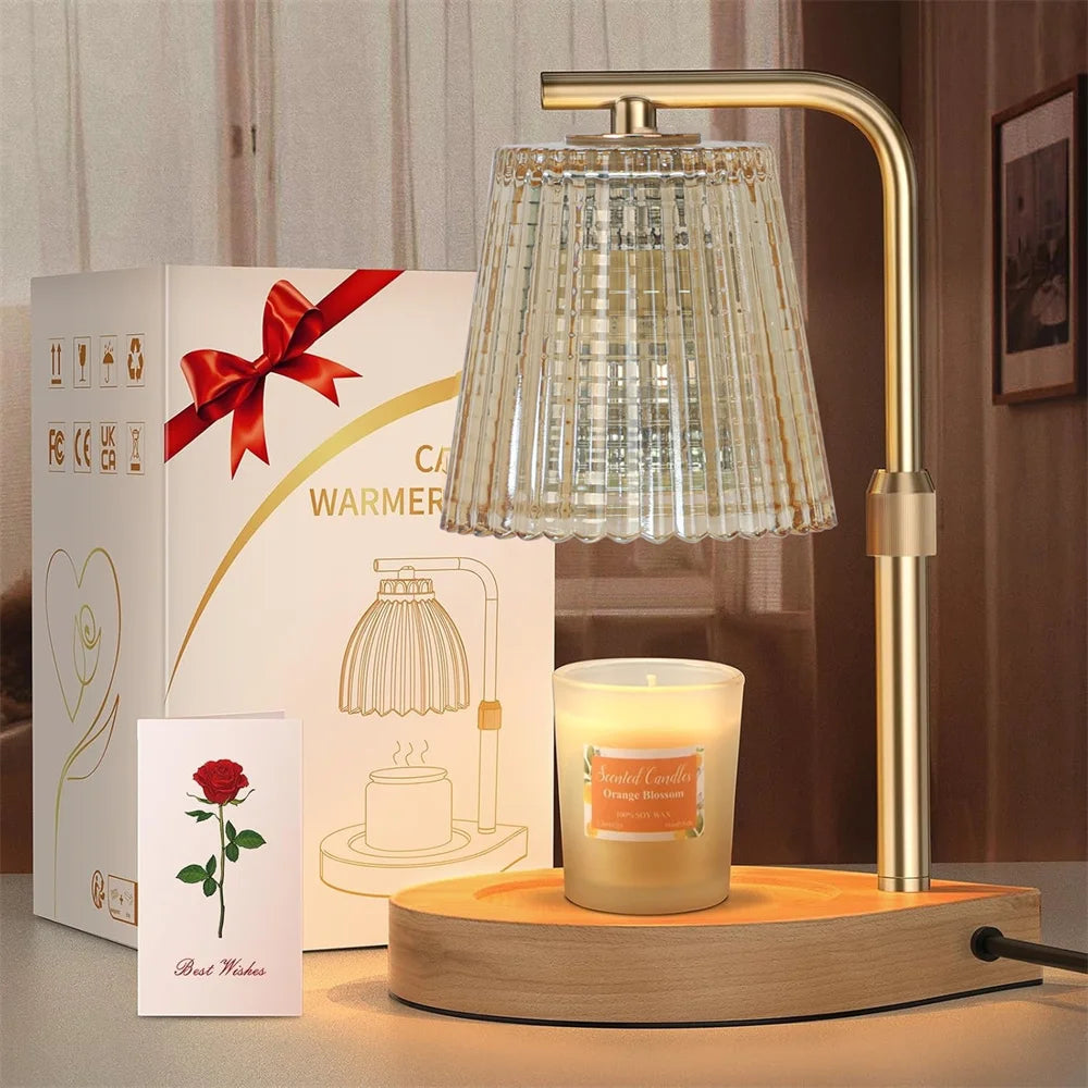 Flower Candle Warmer Lamp with Adjustable Height