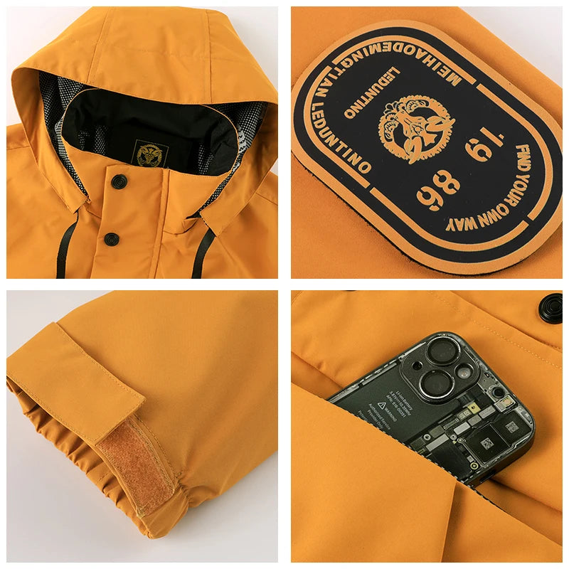 Men's Detachable-Hood Lightweight Jacket