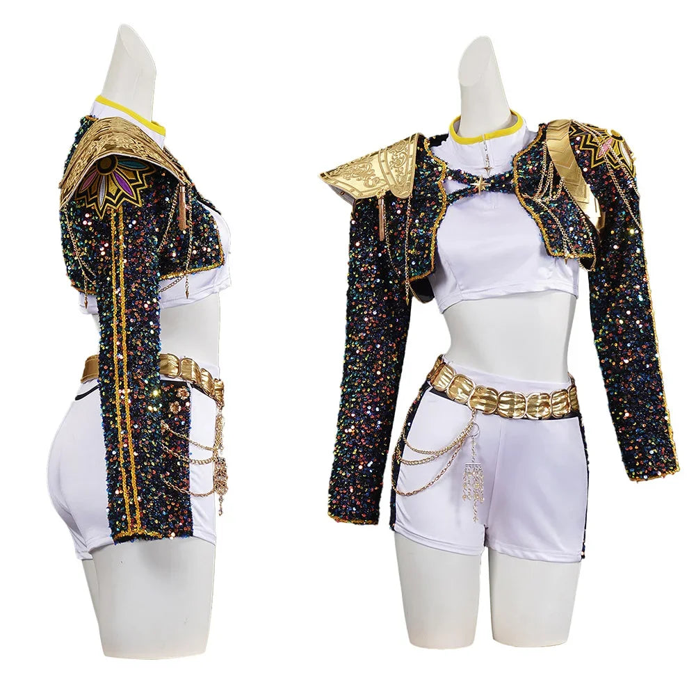 Kids & Adult Black & Gold Cosplay Costume – Halloween Roleplay Uniform