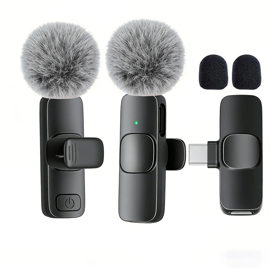 Crystal Clear Audio. Zero Setup. — Wireless Lavalier Microphone | Type-C, Plug & Play, 30m Range, Noise Reduction, 360° Pickup, 4 Colors