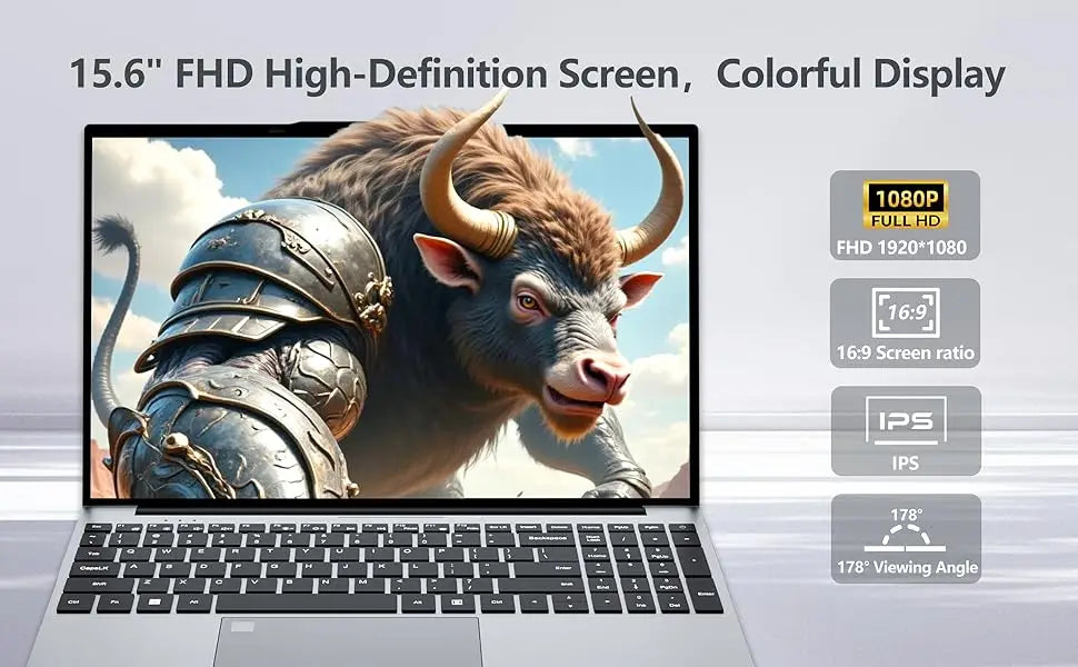 15.6" Ultra Slim Laptop – Intel Core i3-6100U, 16GB RAM, Up to 2TB SSD, Windows 11 Pro