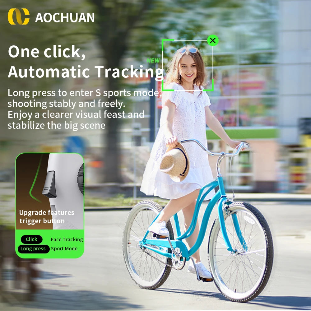 AOCHUAN 3-Axis Handheld Gimbal Phone Stabilizer — Smooth Video for iPhone & Android