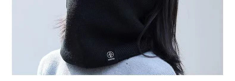 Knitted Winter Neck Warmer Scarf — Thick Fleece-Lined Unisex Face Cover