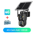 8MP Dual Lens Solar Security Camera – 4G/WiFi, PTZ 355°, PIR Human Detection, Night Vision | Outdoor CCTV