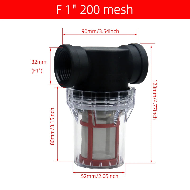 Garden Irrigation Water Pipe Filter — 1/2" to 1"
