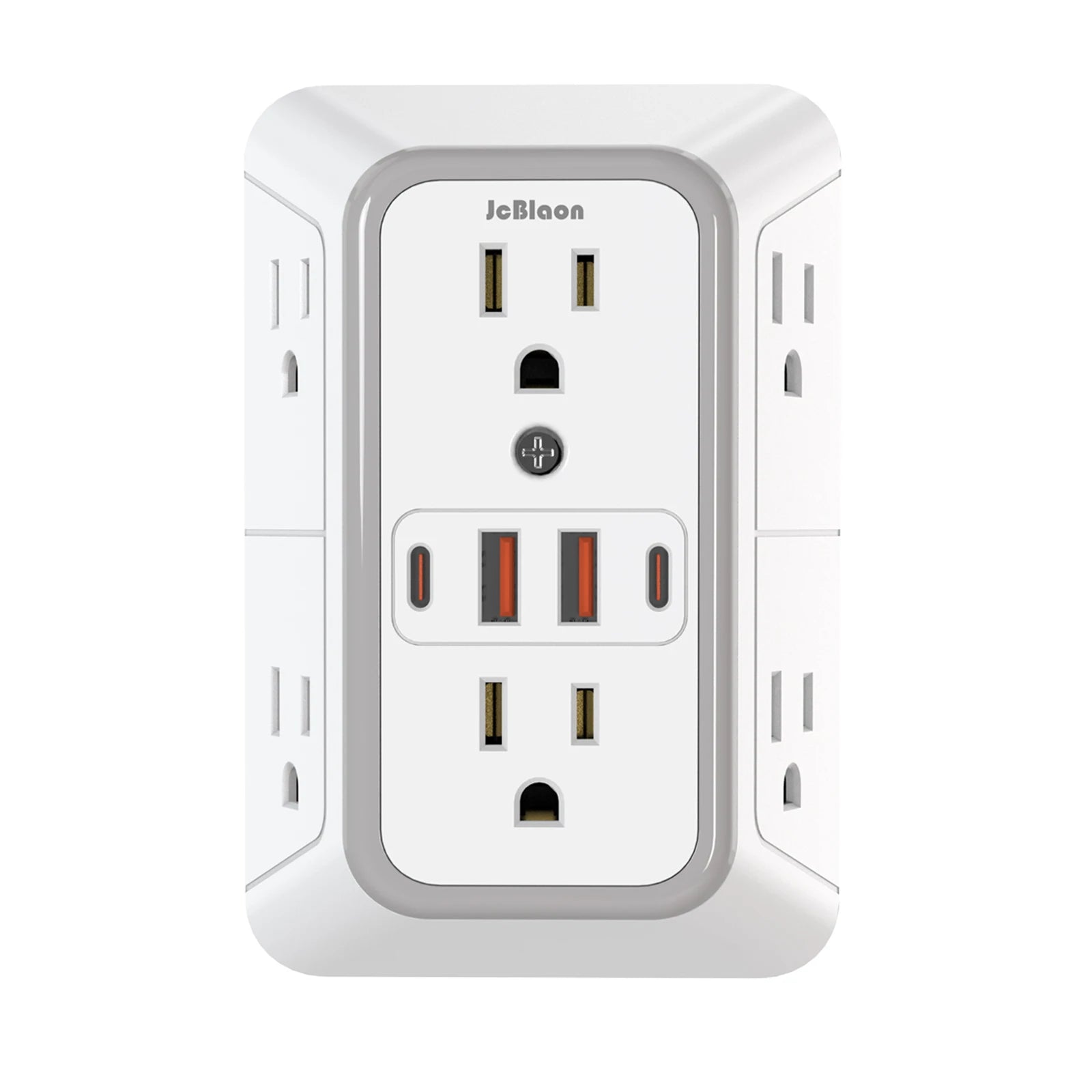 Multi-Socket Wall Outlet Extender — Surge Protected Power Strip with USB Ports