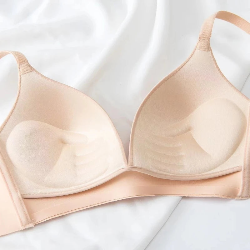 Japanese Seamless Deep-V Wireless Push-Up Bra — Comfortable Everyday Lingerie