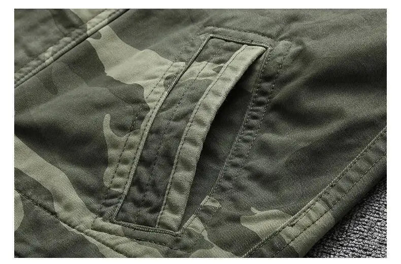 Men's Camouflage Cotton Work Jacket – Stand Collar