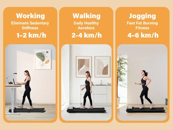 2-in-1 Treadmill & Walking Pad – 300LBS Capacity, 2.5HP, LCD Display, Walking & Running Fitness Machine for Home