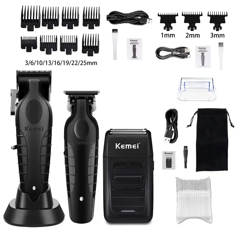 Professional Hair Clipper & Trimmer Kit — Electric Shaver for Men, Multiple Models