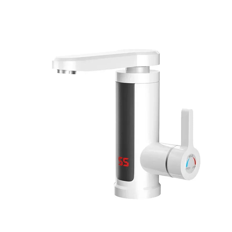 Electric Instant Tankless Hot Water Faucet — LCD Temperature Display, 360° Mixed Flow