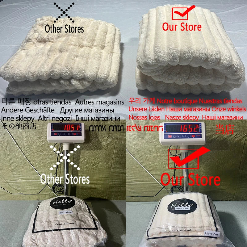 Faux Rabbit Fur Blanket – Plush Throw & Bedding Set Options