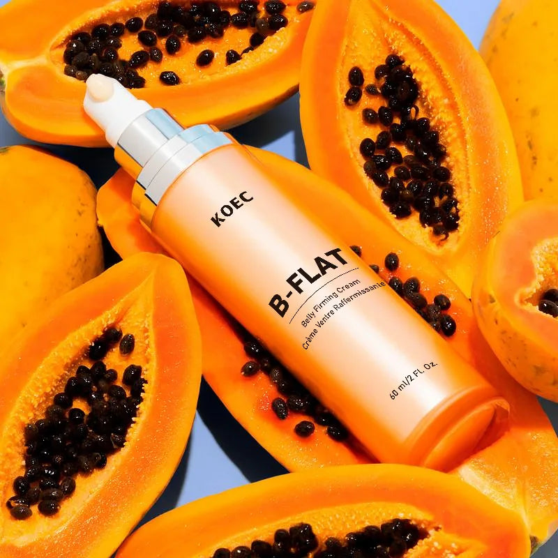 KOEC B-Flat Belly Firming Cream — Decreases Stretch Marks, Smoothing & Tightening with Avocado & Shea Butter 60ml