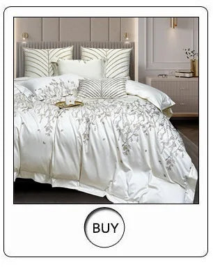 600TC Lyocell Bedding Set – Silky Soft Duvet Cover with Bed Sheet & Pillowcases, 13 Colors & 6 Sizes