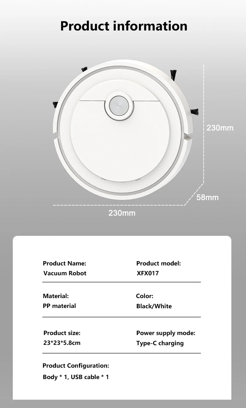 3-in-1 Smart Wireless Robot Vacuum Cleaner — Sweeping, Vacuuming & Floor Washing for Home, Carpet & Pet Hair (2025)