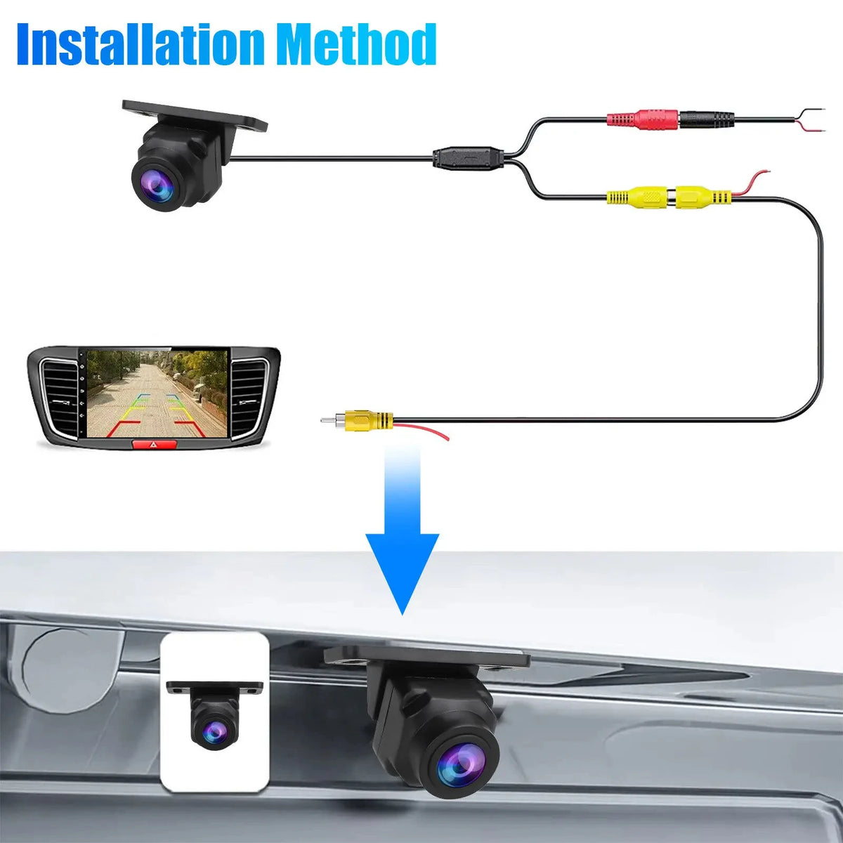 1080P Car Backup Camera – 170° Wide Angle, Night Vision, Waterproof, Anti-Interference Parking Camera