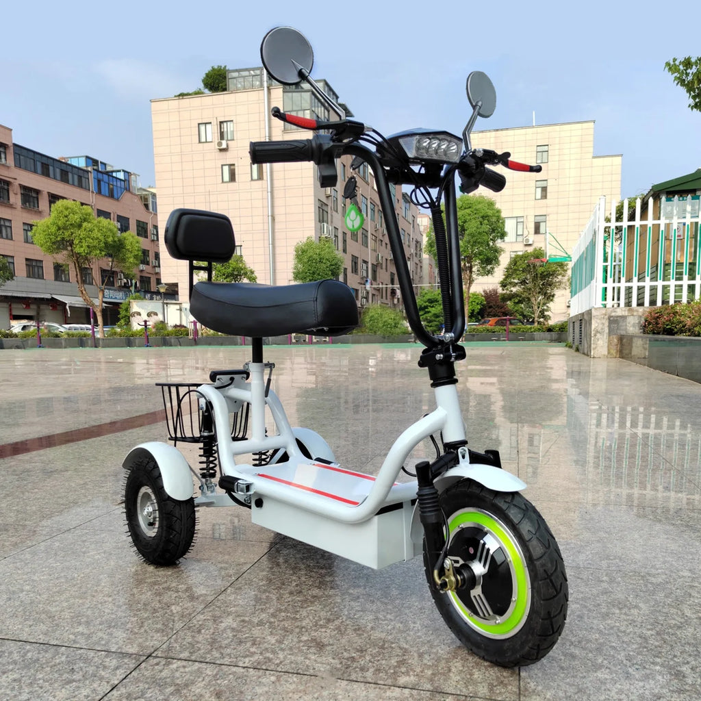 3-Wheel Electric Mobility Scooter – 350W, 48V, 30–55 km Range