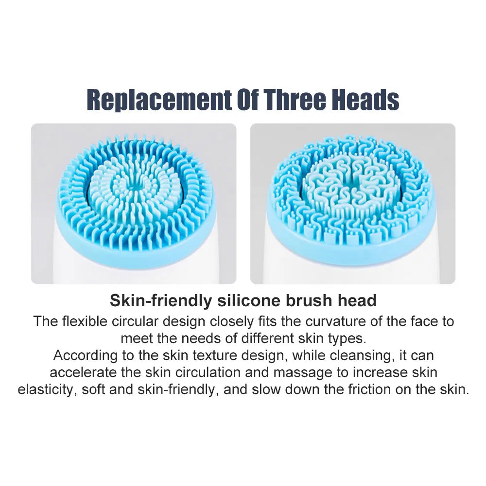 3-in-1 Electric Sonic Facial Cleansing Brush