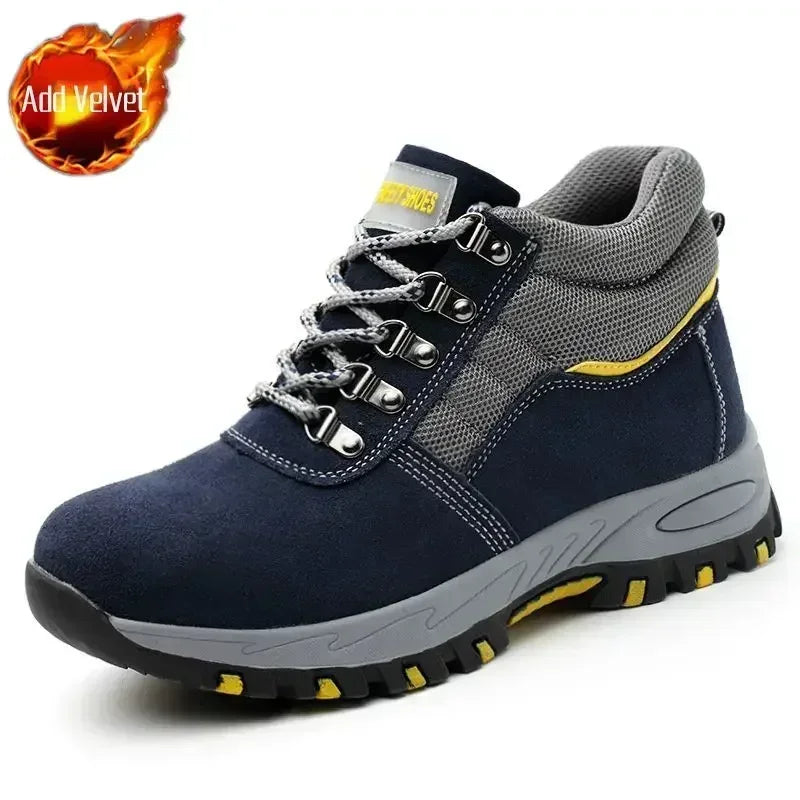 Men's Retro Leather Ankle Boots — Lace-Up Microfiber Business Booties with Rubber Sole