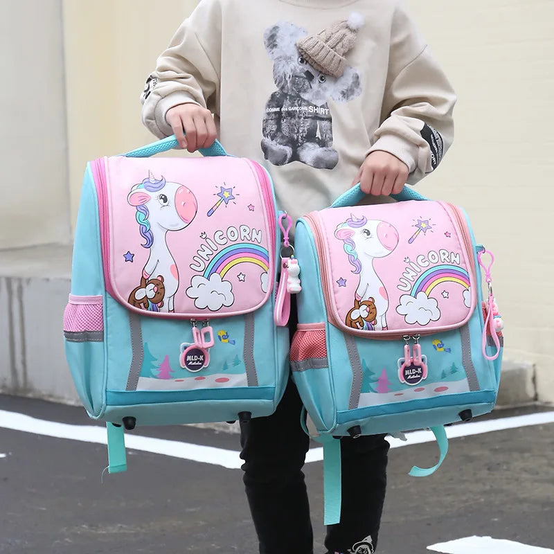 Unicorn School Backpack – Kids Canvas Bag & Size Options
