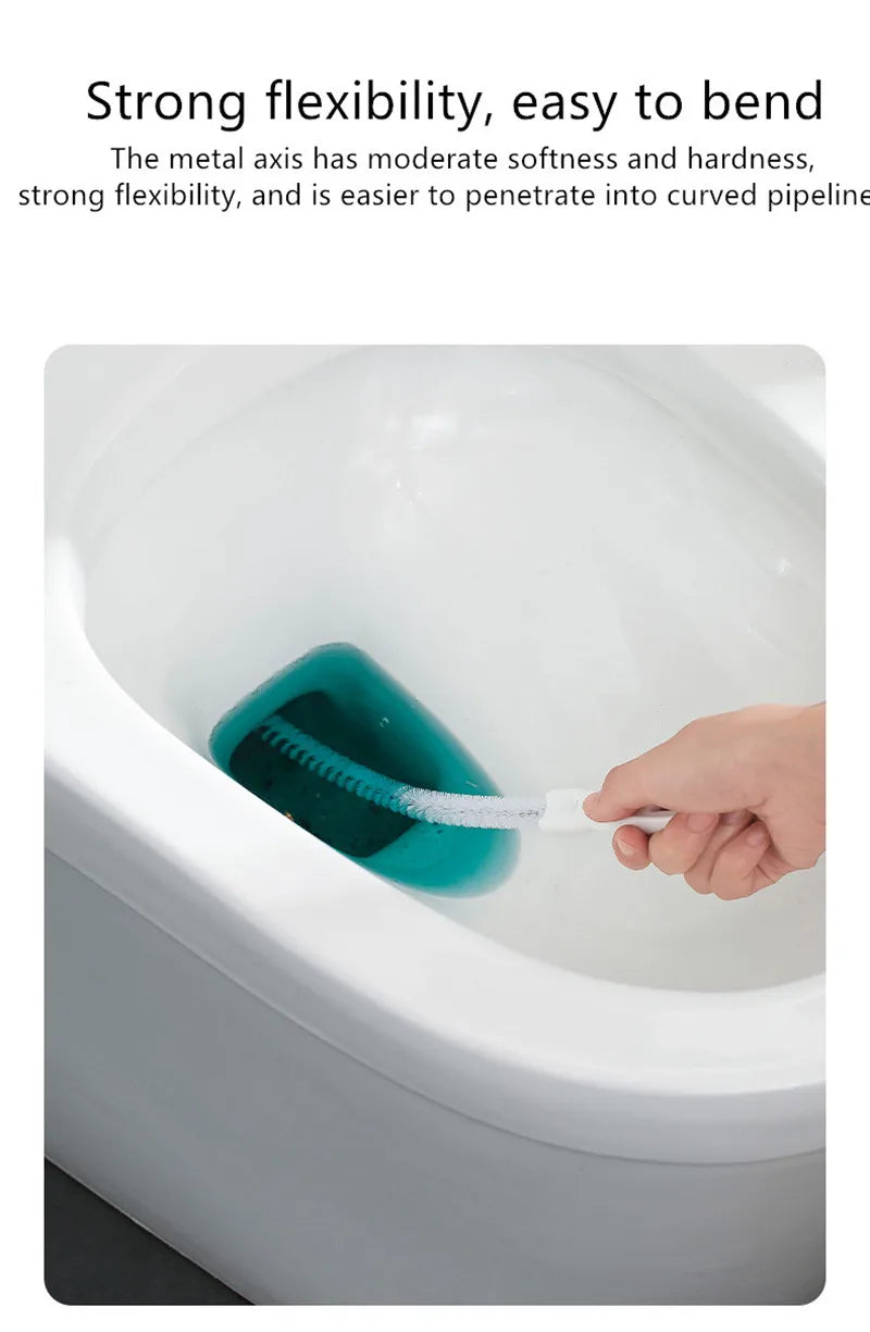 Flexible Drain Cleaning Brush — Pipe Dredging Tool for Bathroom, Kitchen & Sink Clogs
