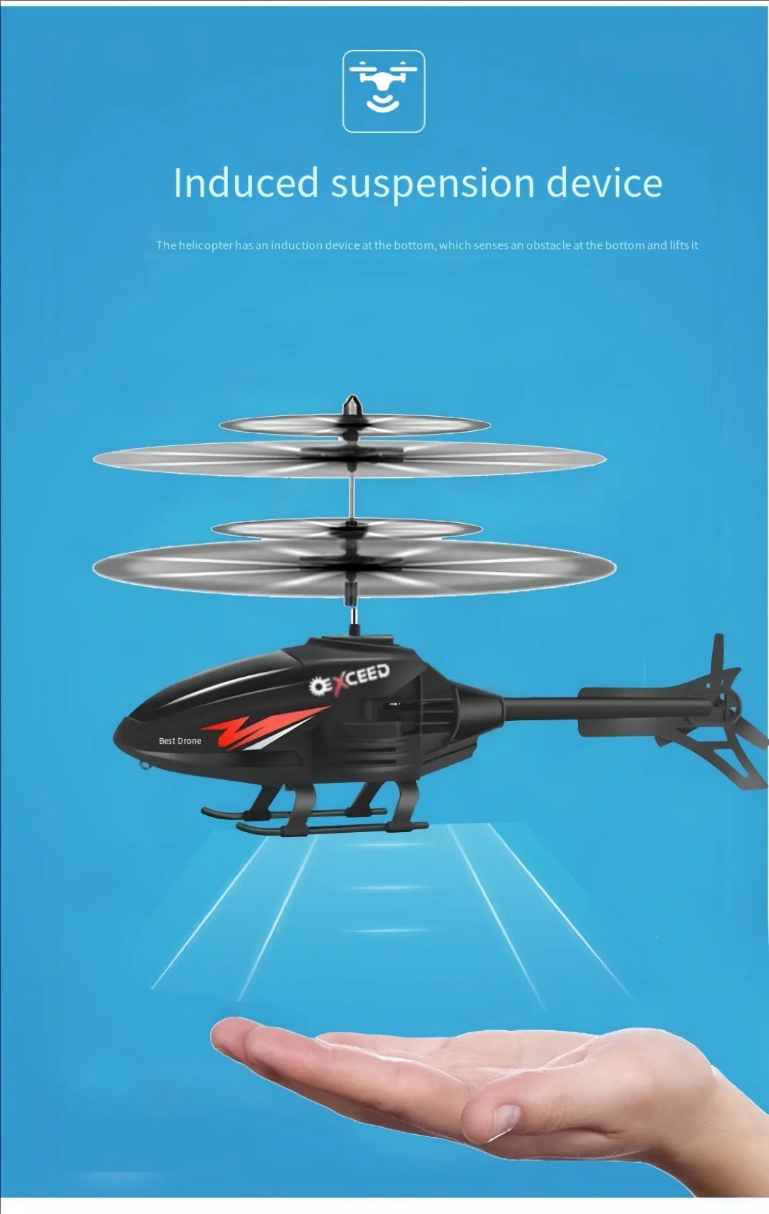 Induction RC Helicopter Toy – Indoor Remote Control Aircraft for Boys & Girls