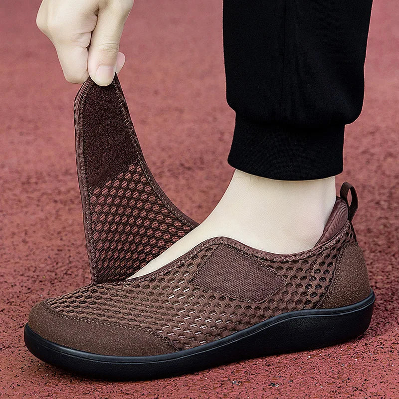 Wide Box Open Shoes for Elderly – Adjustable Diabetic Orthopedic Sandals