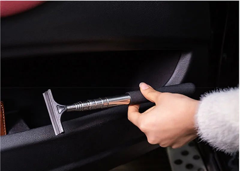 Telescopic Car Rearview Mirror Wiper & Window Cleaning Brush – 21–98cm, 5 Colors