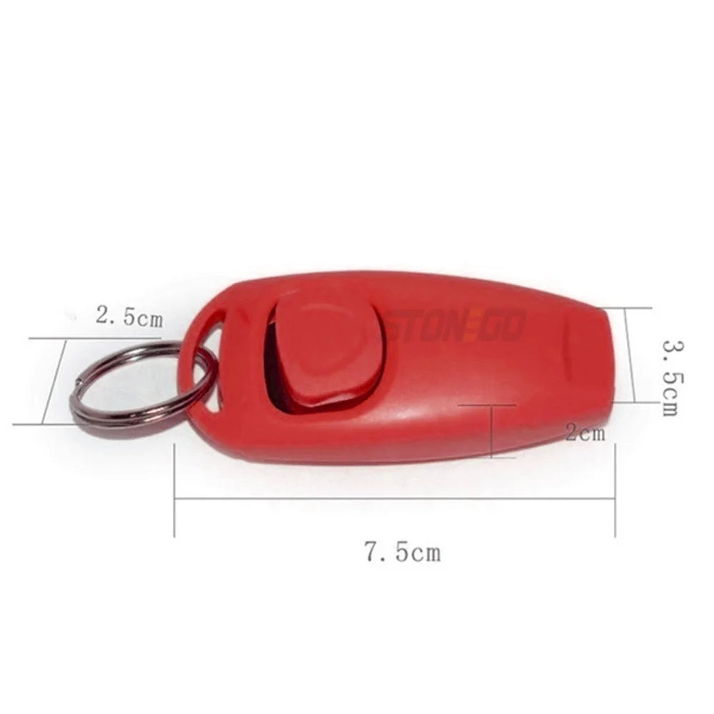 2-in-1 Dog Training Clicker & Whistle with Keyring