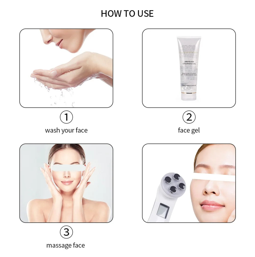 EMS Microcurrent Face Lifting Massager – LED Photon Rejuvenation Beauty Device