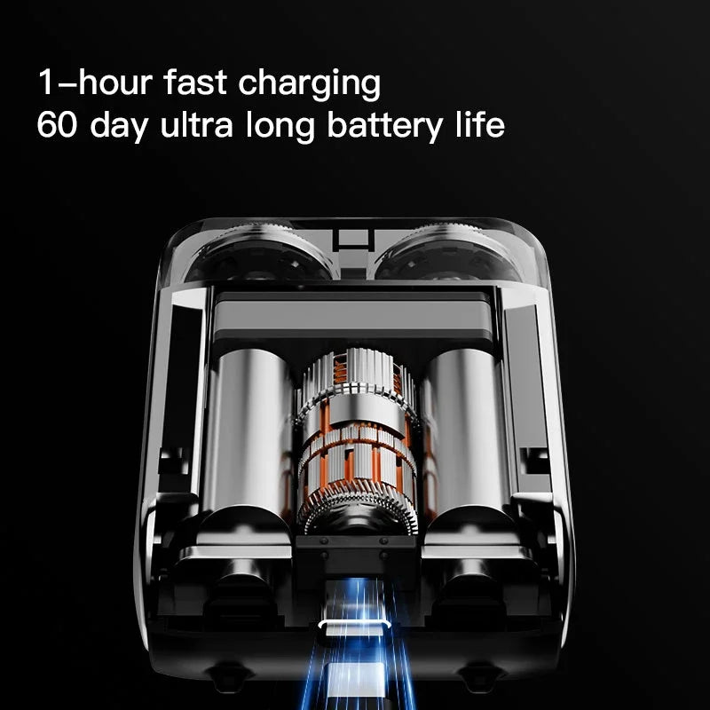 HAOYUNMA R20 Mini Electric Shaver – LED Display, Magnetic Blade, Waterproof, 120-Min Runtime