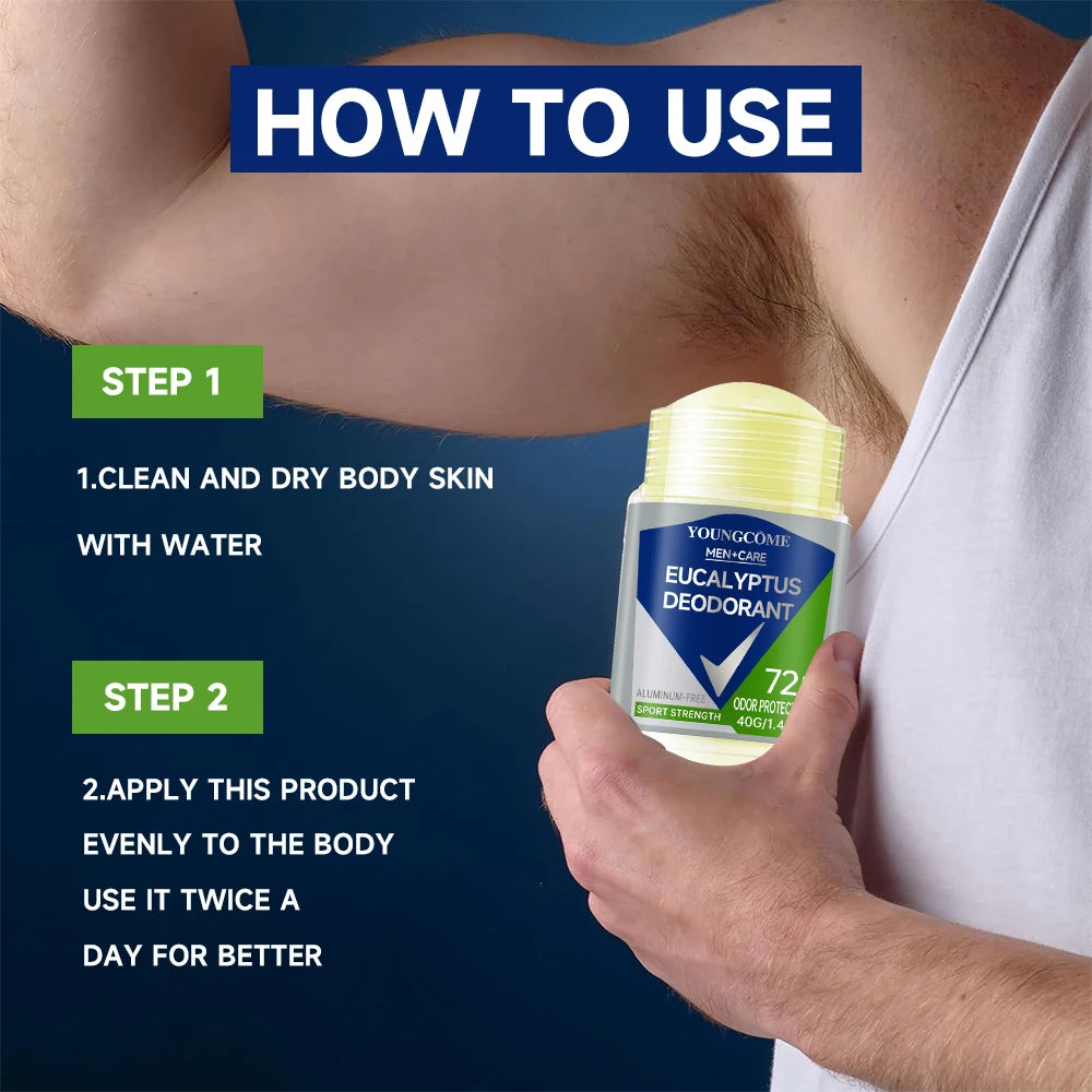 Men's Roll-On Deodorant 40g – Fast Dry Underarm Odor Remover