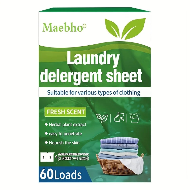 Big Clean in a Small Package — Concentrated Laundry Tablets | 30 Sheets, Fresh Scent, Zero Waste, Sensitive Skin Safe