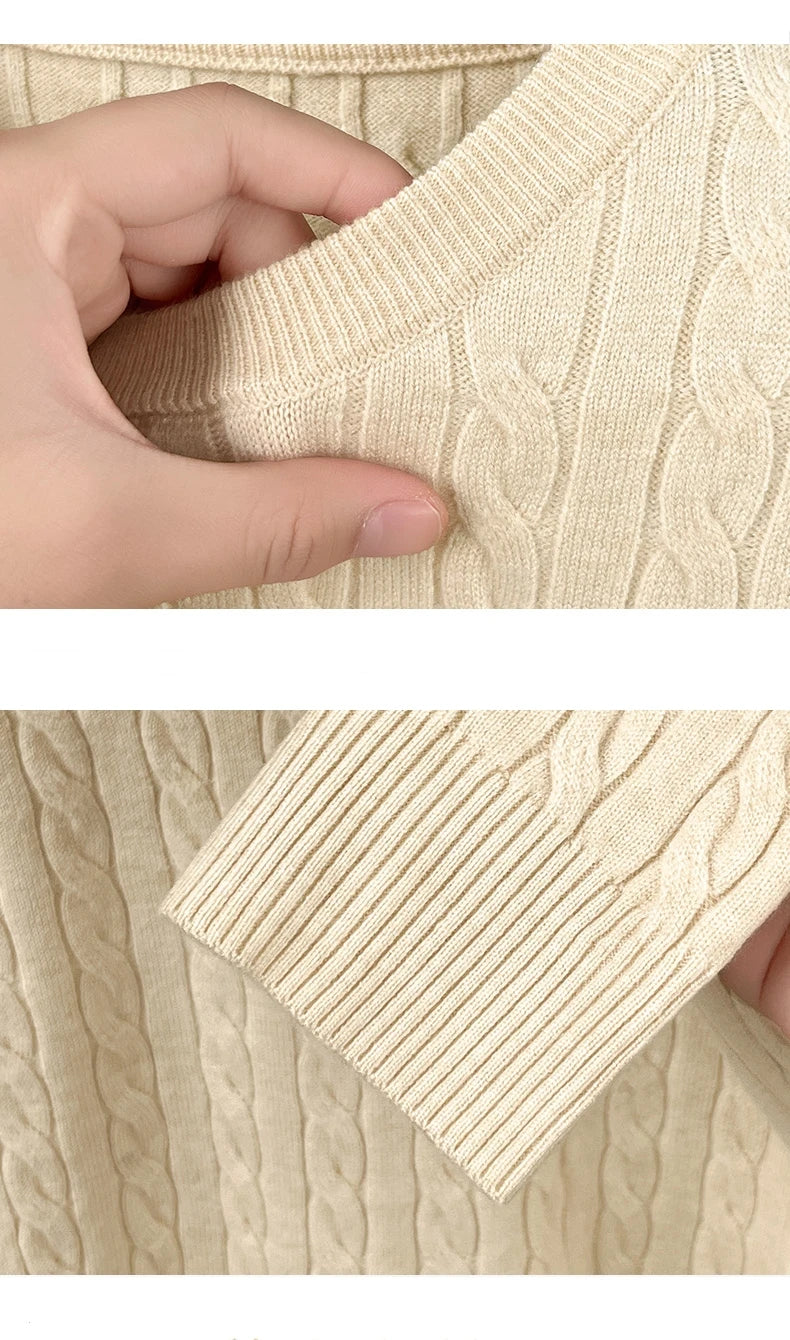 Men's Luxury Pony Embroidery Knit Sweater — Premium Detail Knitwear