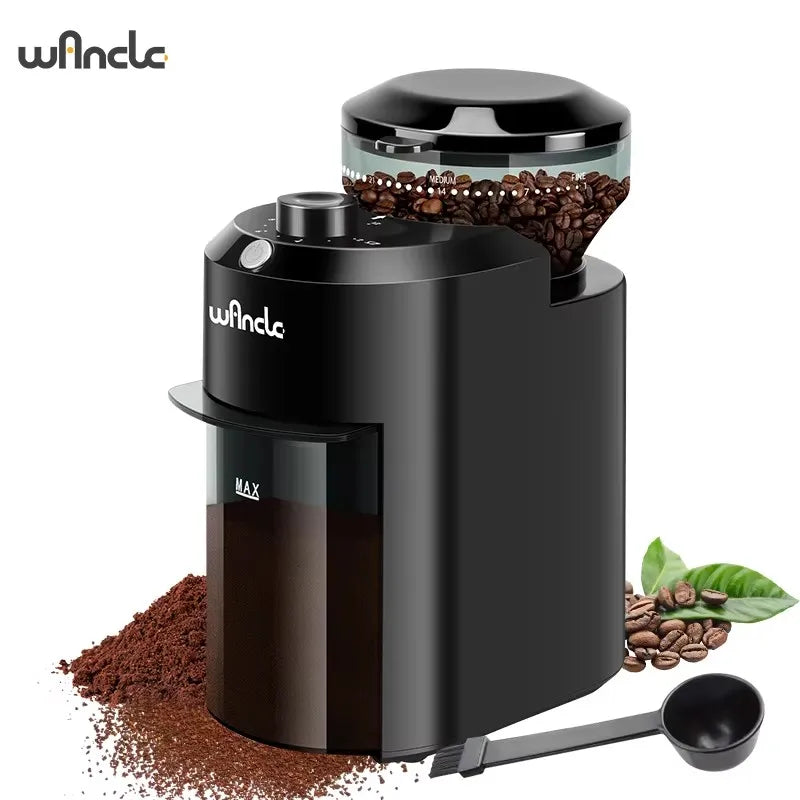 Wancle Electric Burr Coffee Grinder – 28 Grind Settings, Conical Burr Mill, 220V/120V