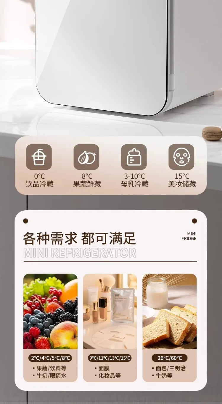 220V Portable Mini Freezer – Car & Home Refrigerator for Travel, Dorm & Office