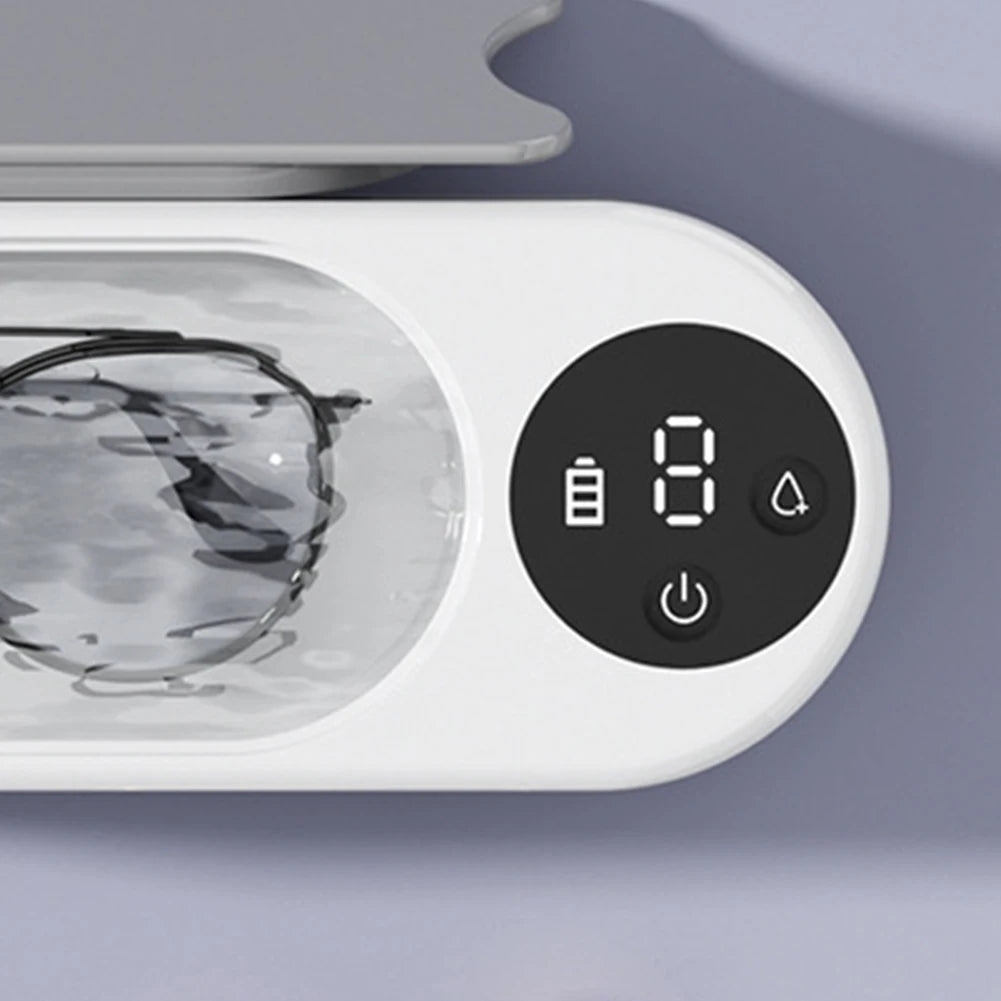 Portable Ultrasonic Jewelry & Glasses Cleaner — USB Rechargeable, 360° Deep Clean