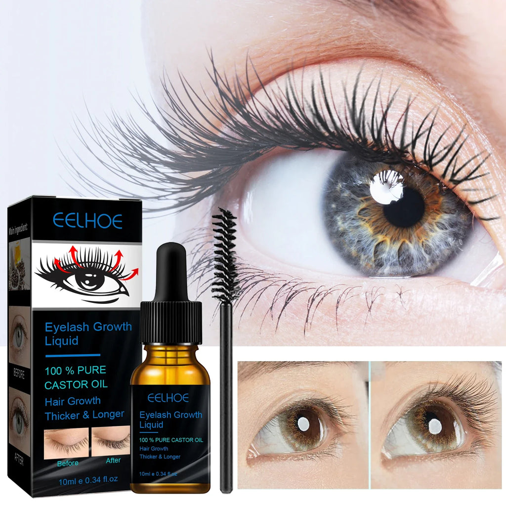 Eyebrows Natural Thick Slender Curl Moist Natural Castor Oil Growth Liquid Serum Extension Eyelash Female Makeup Product