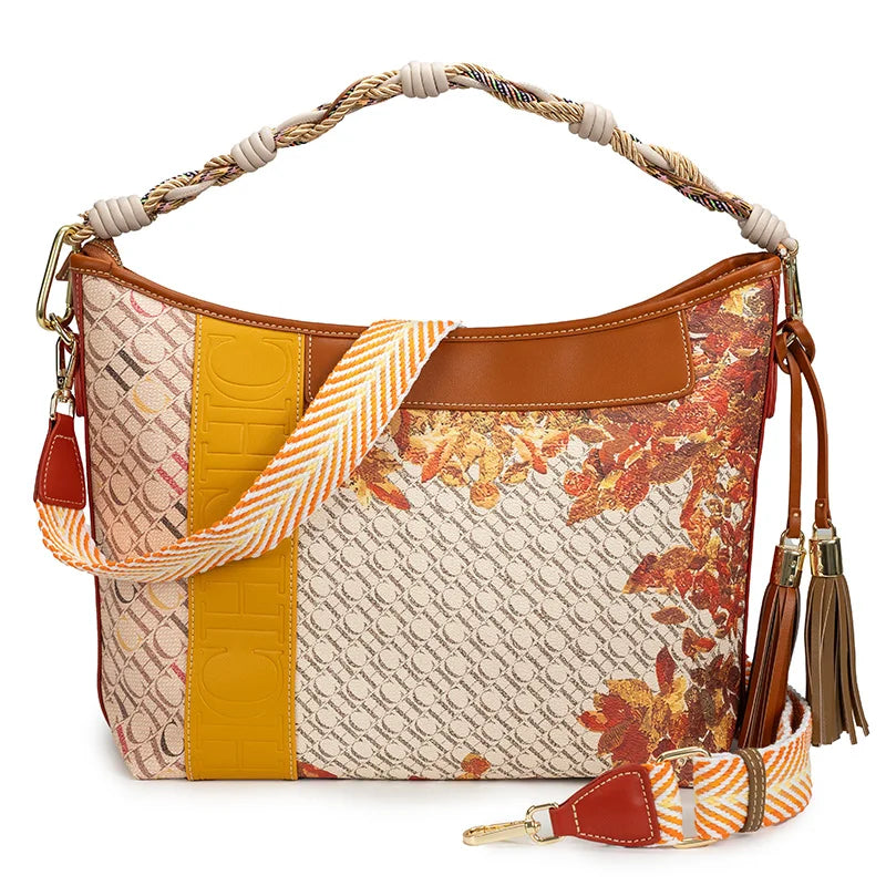 CHCH Women's Tote Bag 2025 New Splicing Design Dual purpose Shoulder Bag Large Capacity Commuter Women's Bag