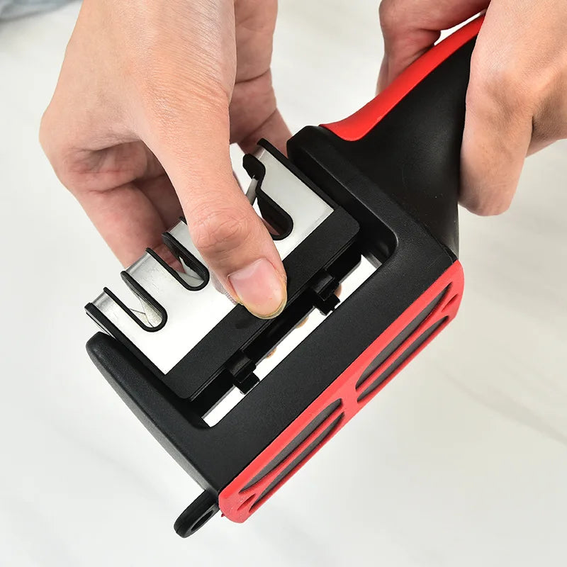 4-Segment Knife Sharpener — Multi-Functional Handheld Sharpening Stone